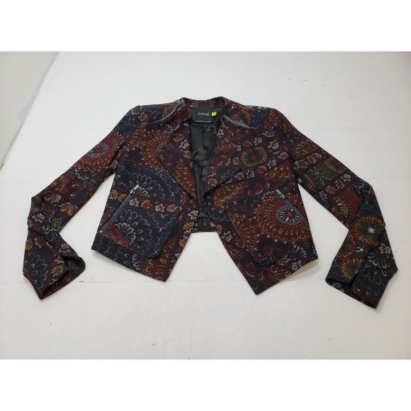 Lysse Womens Jacket Blazer Wrap Open Front Long Sleeve Floral Multicolor Size S - Picture 1 of 11